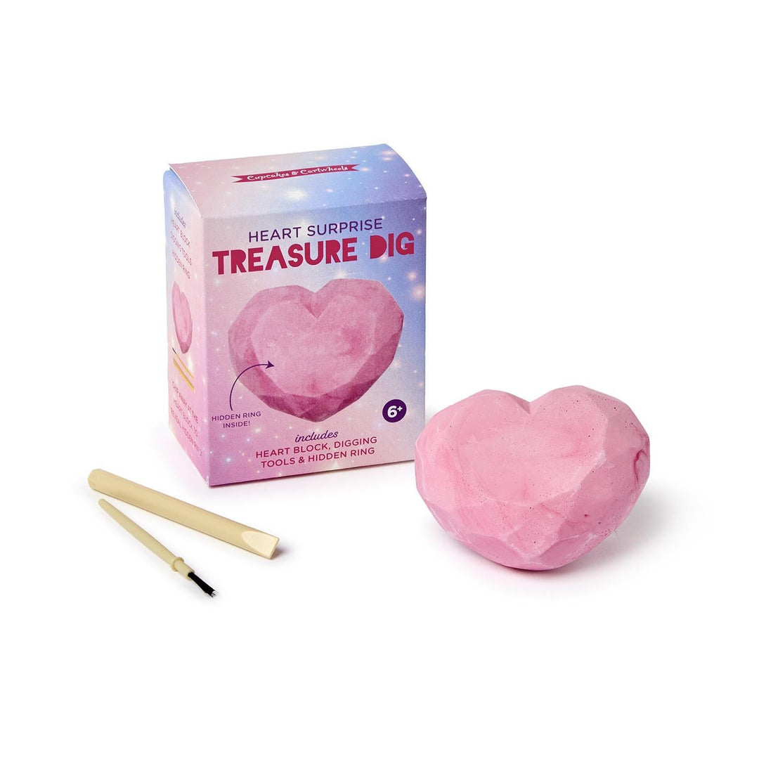 HEART SURPRISE TREASURE DIG TOY Two's Company Valentines Party Favors HEART SURPRISE TREASURE DIG TOY Bonjour Fete - Party Supplies