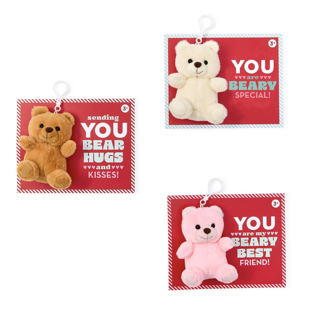 PLUSH BEAR KEYCHAIN Two's Company Valentine's Day Accessories PLUSH BEAR KEYCHAIN Bonjour Fete - Party Supplies