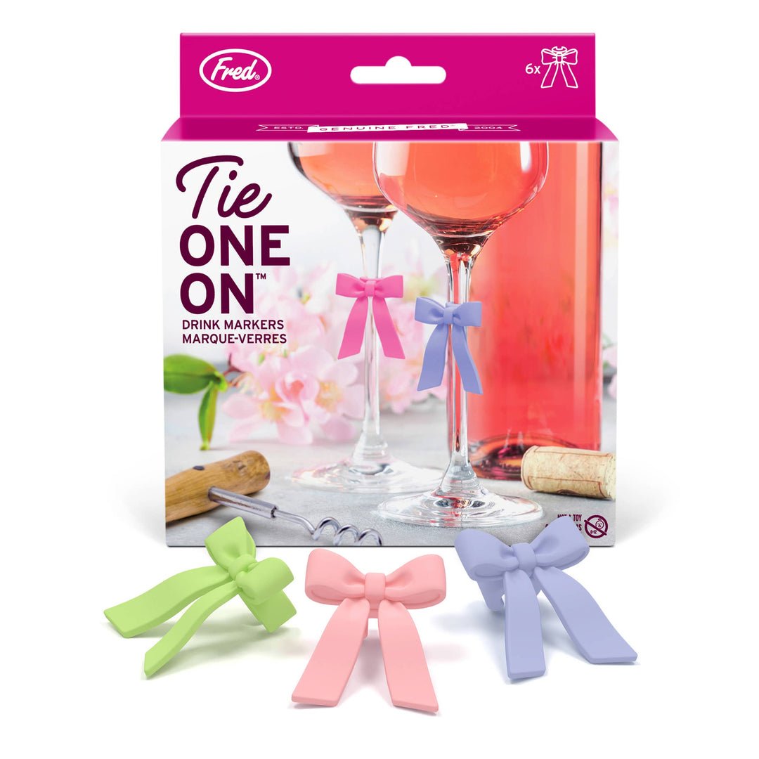 BOW DRINK MARKERS Fred & Friends Drinkware & Bar BOW DRINK MARKERS Bonjour Fete - Party Supplies