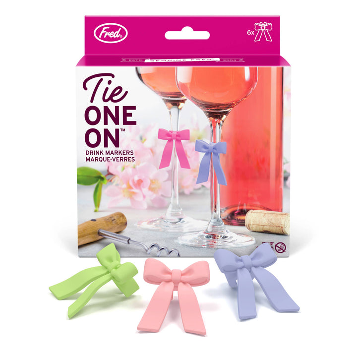 BOW DRINK MARKERS Fred & Friends Drinkware & Bar BOW DRINK MARKERS Bonjour Fete - Party Supplies