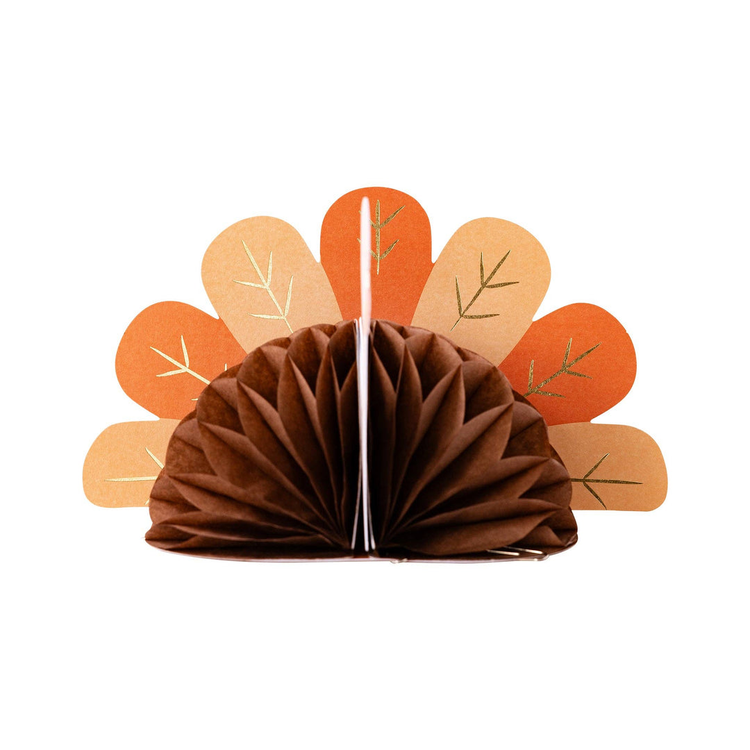 THANKSGIVING HONEYCOMB TURKEYS My Mind’s Eye Thanksgiving Party Decorations Bonjour Fete - Party Supplies