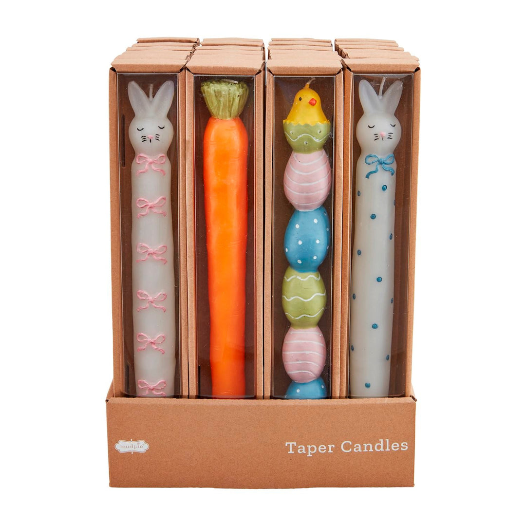 EASTER TAPER CANDLES Mud Pie Easter Home EASTER TAPER CANDLES Bonjour Fete - Party Supplies