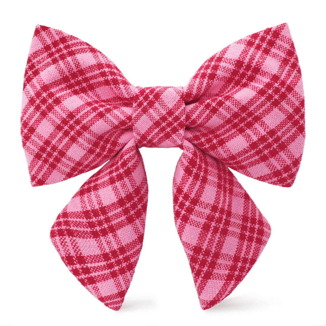 HTH x TFD Katherine Plaid Valentine Lady Dog Bow: Small The Foggy Dog HTH x TFD Katherine Plaid Valentine Lady Dog Bow: Small Bonjour Fete - Party Supplies