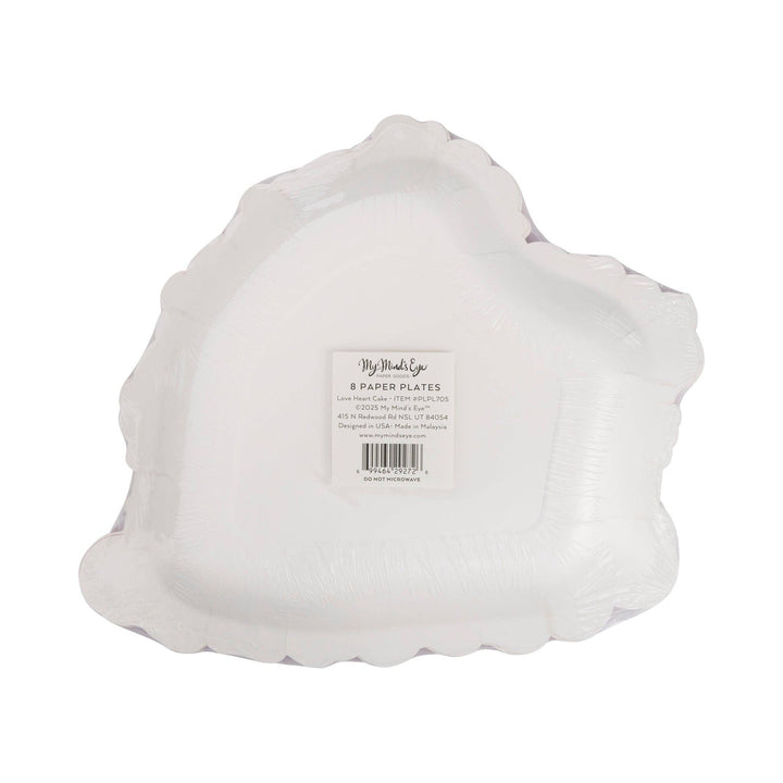 PLPL705 - Love Heart Cake Shaped Plate My Mind’s Eye PLPL705 - Love Heart Cake Shaped Plate Bonjour Fete - Party Supplies