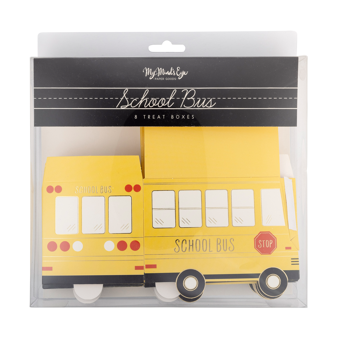 School Bus Treat Boxes Bonjour Fete Party Supplies Back To School