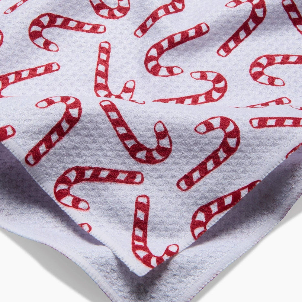 Christmas Candy Canes Tea Towel Geometry Christmas Candy Canes Tea Towel Bonjour Fete - Party Supplies