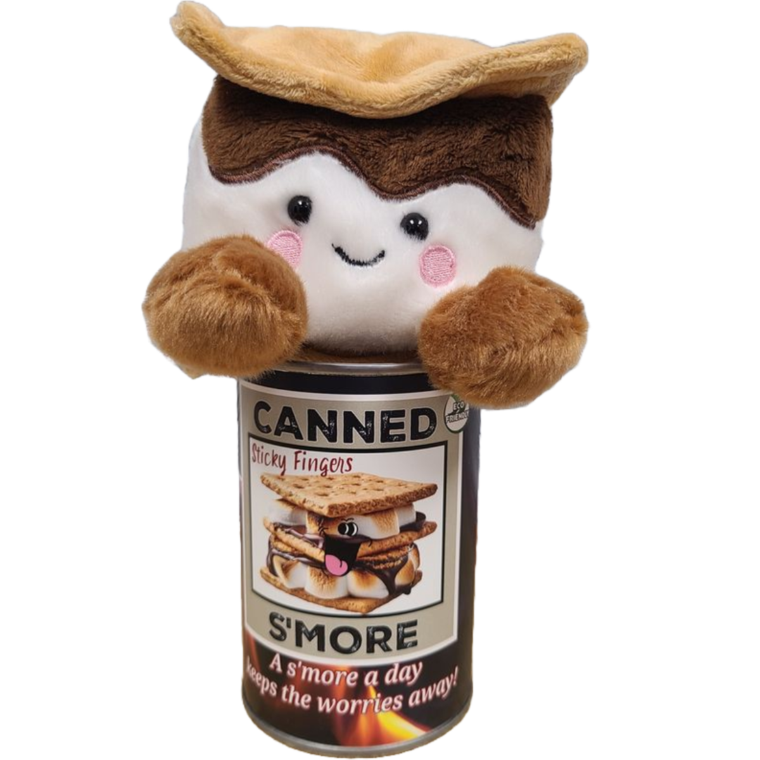 Canned S'more - Smores Plush in Can w/Jokes: Pop Top Lid Canned Gifts Canned S'more - Smores Plush in Can w/Jokes: Pop Top Lid Bonjour Fete - Party Supplies