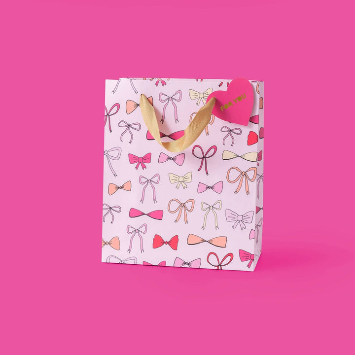 PINK BOWS GIFT BAG Taylor Elliott Designs Gift Wrapping Bonjour Fete - Party Supplies