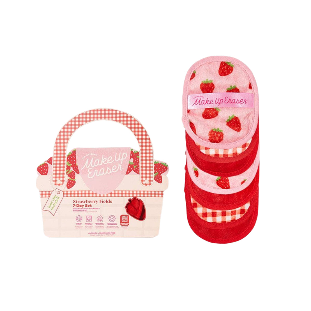 Strawberry Fields 7-Day Set | Limited Edition MakeUp Eraser Bonjour Fete - Party Supplies