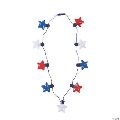 PATRIOTIC LU NECKLACE (PC/PBH, DZ/DB) Fun Express PATRIOTIC LU NECKLACE (PC/PBH, DZ/DB) Bonjour Fete - Party Supplies