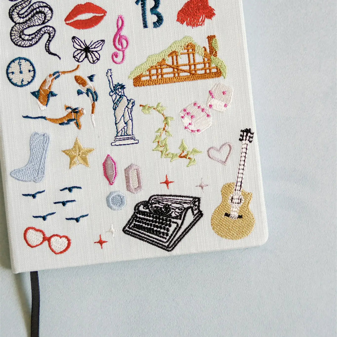 EMBROIDERED TAYLOR SWIFT HARDCOVER NOTEBOOK Gracefully Made Art Arts & Crafts EMBROIDERED TAYLOR SWIFT HARDCOVER NOTEBOOK Bonjour Fete - Party Supplies