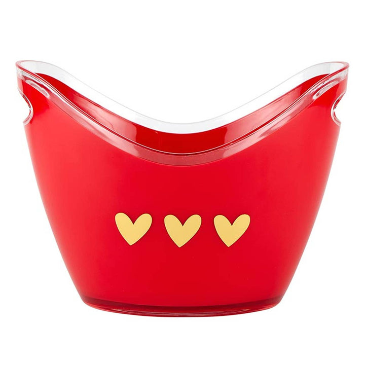 Beverage Bucket - Foil Hearts: Acrylic Slant Collections by Creative Brands Beverage Bucket - Foil Hearts: Acrylic Bonjour Fete - Party Supplies