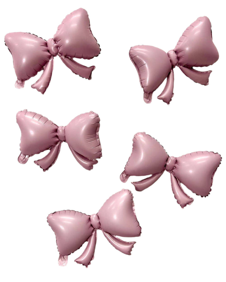 PINK MINI BOW FOIL BALLOON SET Burst Party Co Balloons PINK MINI BOW FOIL BALLOON SET Bonjour Fete - Party Supplies