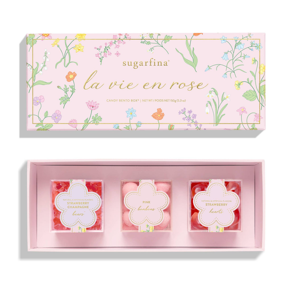 La Vie En Rose 3pc Bento Box Sugarfina La Vie En Rose 3pc Bento Box Bonjour Fete - Party Supplies