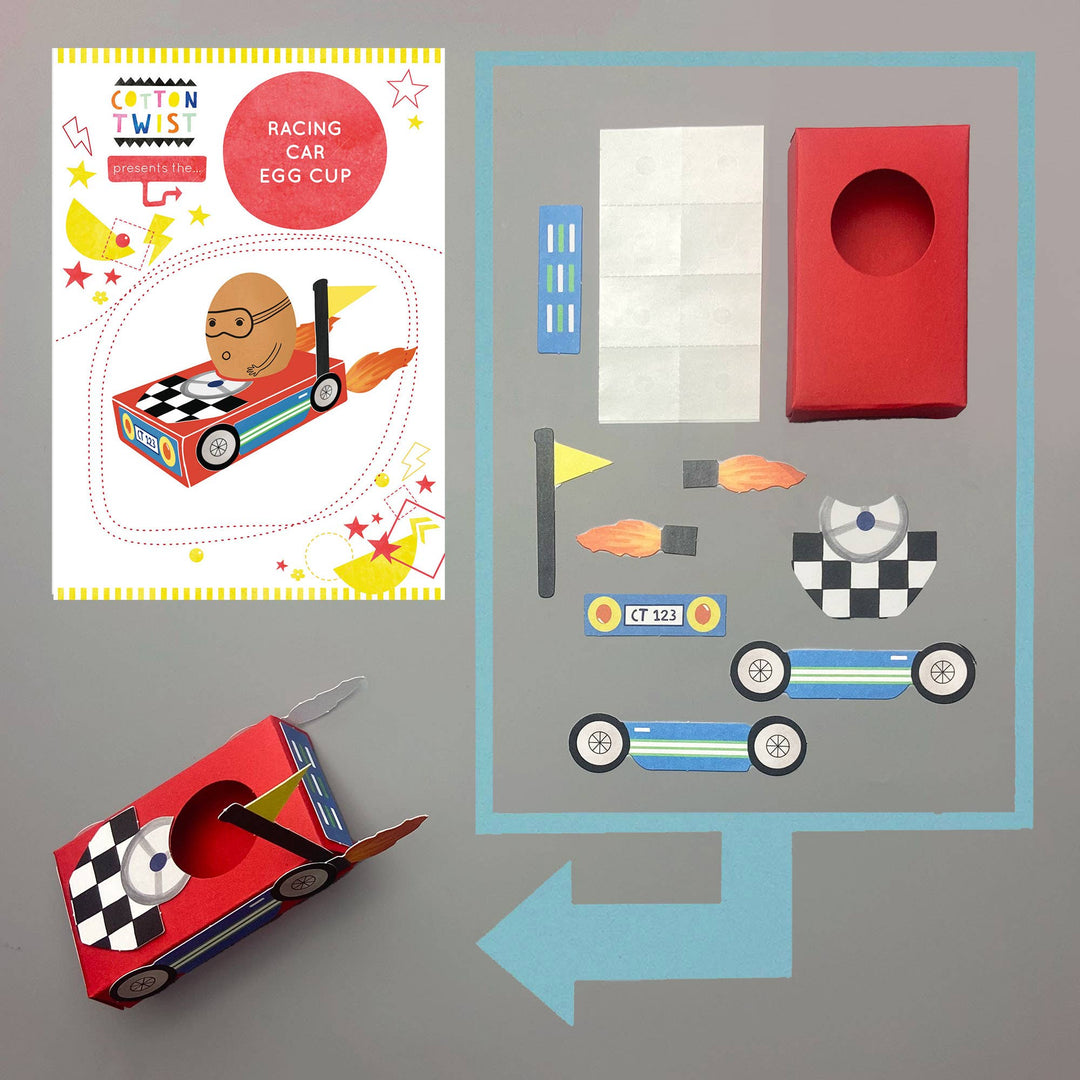 Make Your Own Egg Cup - Matchbox Car Cotton Twist Make Your Own Egg Cup - Matchbox Car Bonjour Fete - Party Supplies