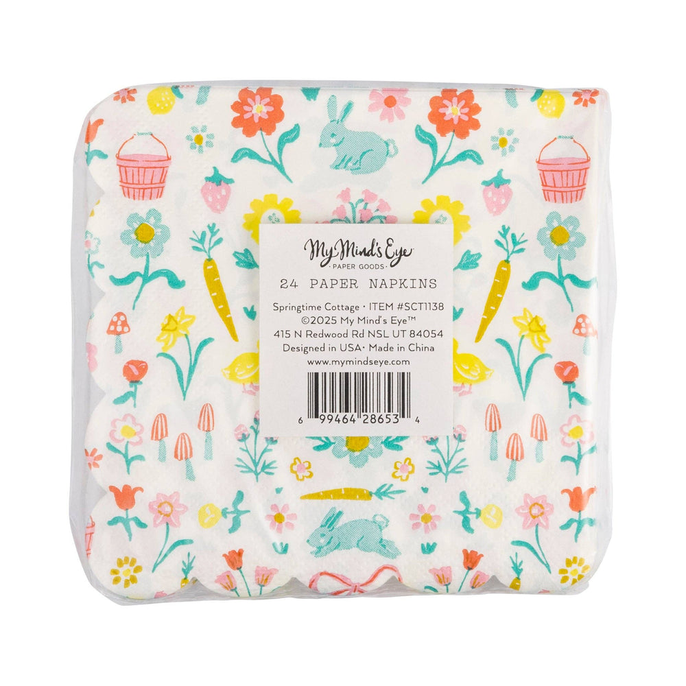 SCT1138 - Springtime Cottage Cocktail Napkin My Mind’s Eye SCT1138 - Springtime Cottage Cocktail Napkin Bonjour Fete - Party Supplies