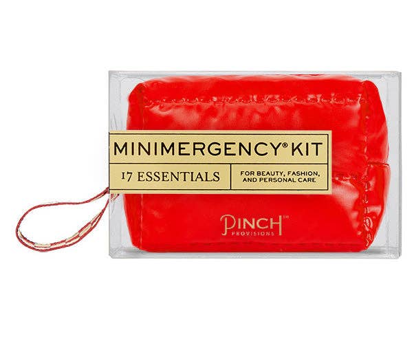 RED PUFFER MINI EMERGENCY KIT Pinch Provisions Stocking Stuffers & Holiday Party Favors Bonjour Fete - Party Supplies