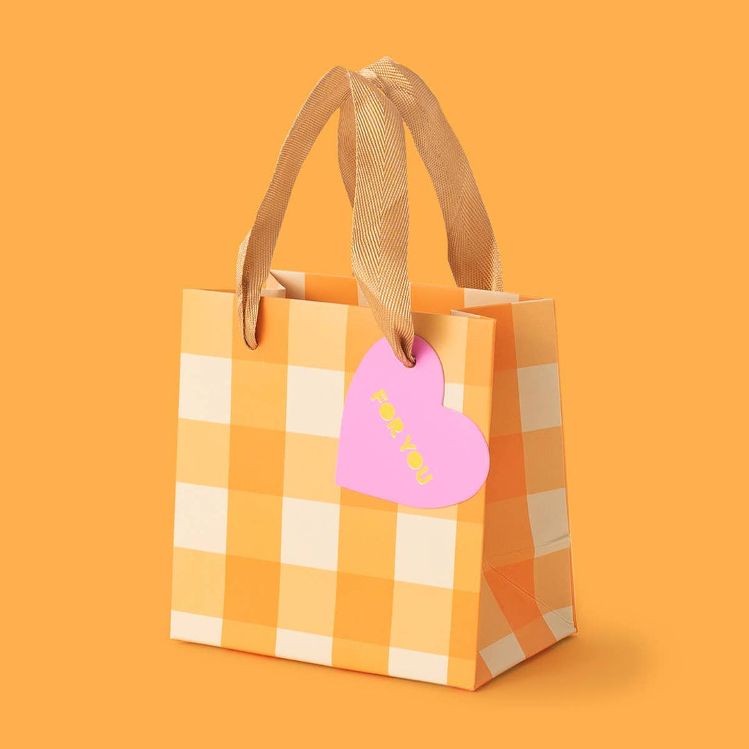 Orange Gingham Gift Bag Bonjour Fete Party Supplies Gift Wrapping