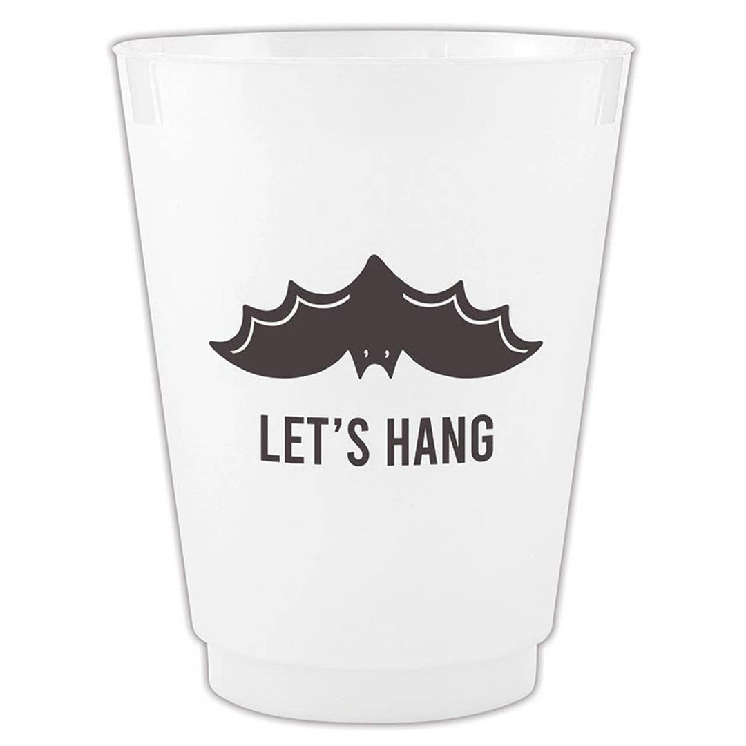 LET'S HANG FROSTED PARTY CUPS Slant Collections by Creative Brands Halloween Party Supplies Bonjour Fete - Party Supplies