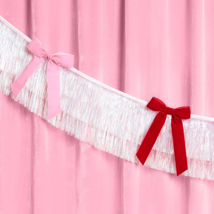 BOW FRINGE BANNER xo, Fetti Garlands & Banners BOW FRINGE BANNER Bonjour Fete - Party Supplies