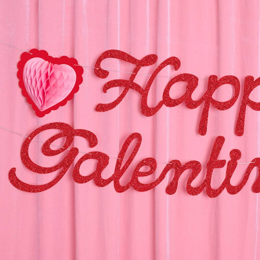 HAPPY GALENTINE'S DAY BANNER xo, Fetti Garlands & Banners HAPPY GALENTINE'S DAY BANNER Bonjour Fete - Party Supplies