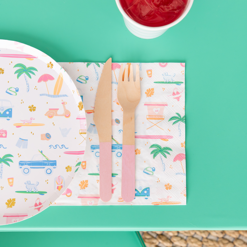 SURF'S UP SMALL PLATES Jollity & Co. + Daydream Society Plates Bonjour Fete - Party Supplies