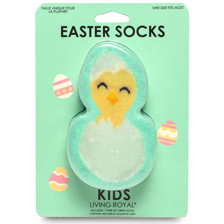 3D Packaged Crew Socks - Kids - Easter - Baby Chick - Green Living Royal 3D Packaged Crew Socks - Kids - Easter - Baby Chick - Green Bonjour Fete - Party Supplies