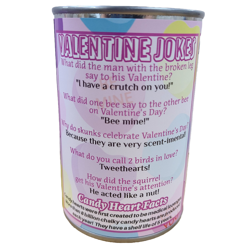 Canned Be Mine Candy Heart | Funny Jokes Valentine Plush: Pop Top Lid Canned Gifts Canned Be Mine Candy Heart | Funny Jokes Valentine Plush: Pop Top Lid Bonjour Fete - Party Supplies