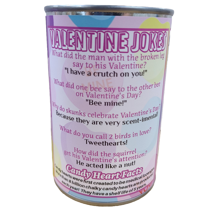 Canned Be Mine Candy Heart | Funny Jokes Valentine Plush: Pop Top Lid Canned Gifts Canned Be Mine Candy Heart | Funny Jokes Valentine Plush: Pop Top Lid Bonjour Fete - Party Supplies