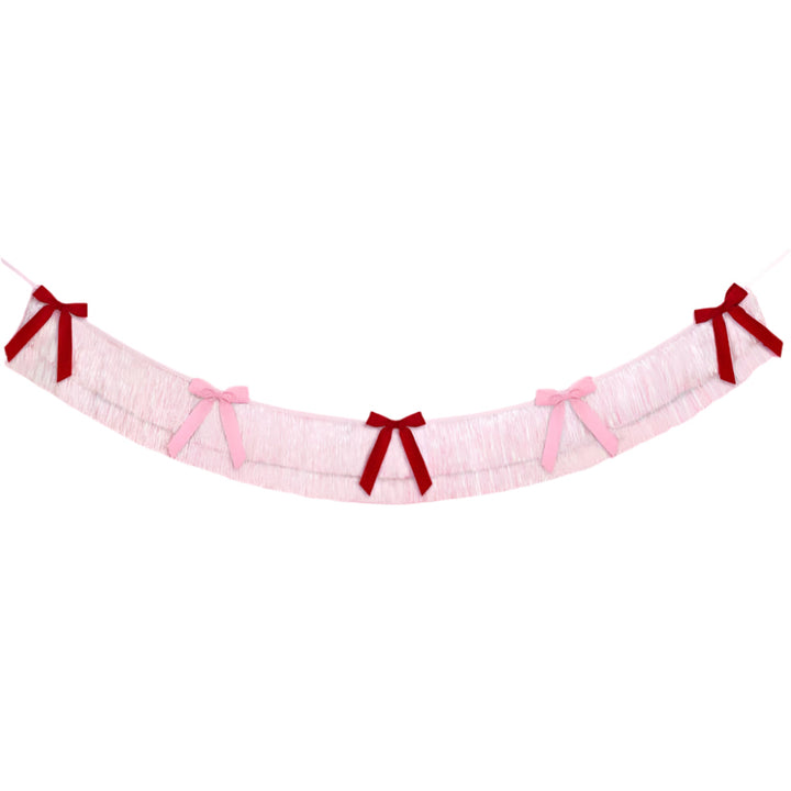 BOW FRINGE BANNER xo, Fetti Garlands & Banners BOW FRINGE BANNER Bonjour Fete - Party Supplies