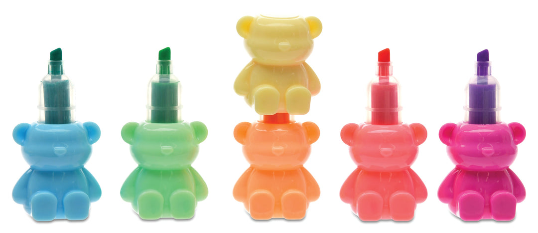 BEAR STACKABLE MARKERS Iscream Easter Gifts & Basket Fillers BEAR STACKABLE MARKERS Bonjour Fete - Party Supplies