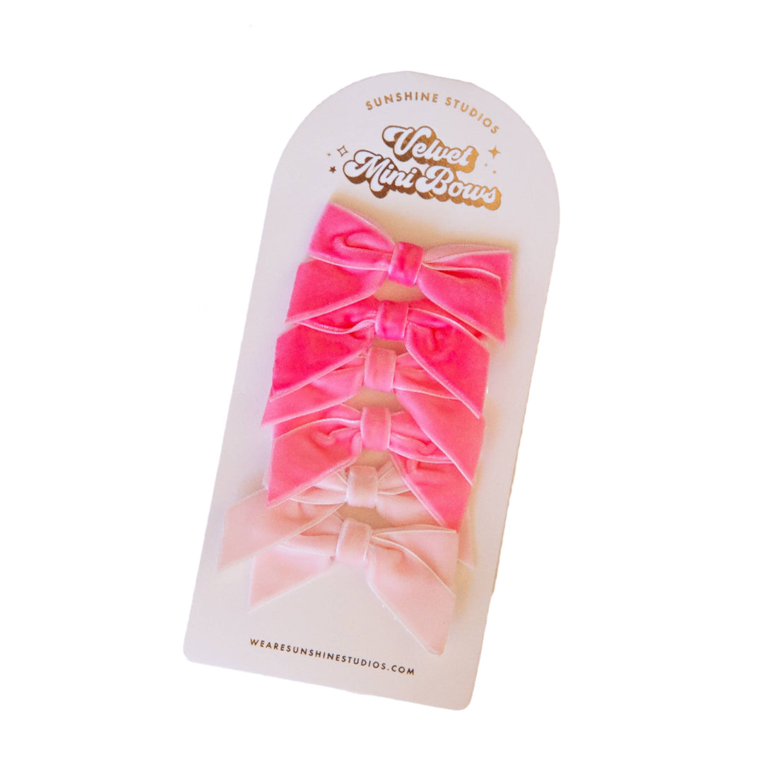 Velvet Mini Bows | Pink Sunshine Studios Bonjour Fete - Party Supplies