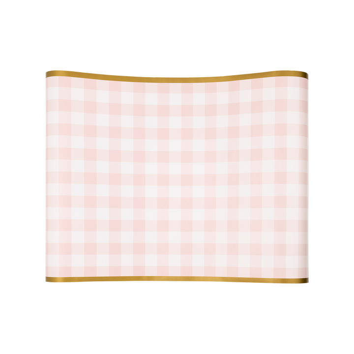 Pink Gingham Paper Table Runner Bonjour Fete Party Supplies Table Covers & Placemats