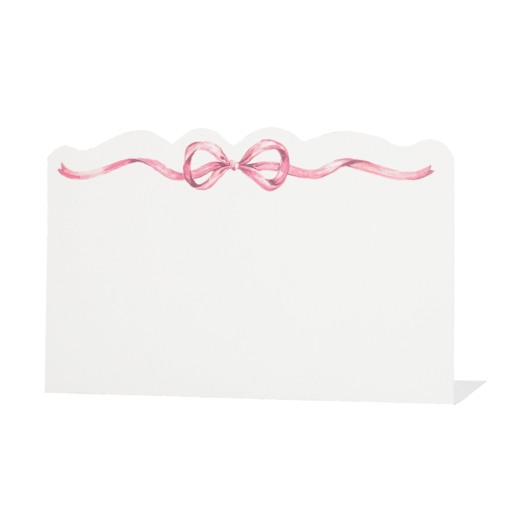 Pink Bow Place Cards Bonjour Fete Party Supplies Place Cards & Napkin Rings