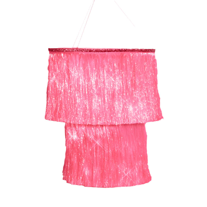 PINK FRINGE CHANDELIER xo, Fetti Hanging Decorations PINK FRINGE CHANDELIER Bonjour Fete - Party Supplies