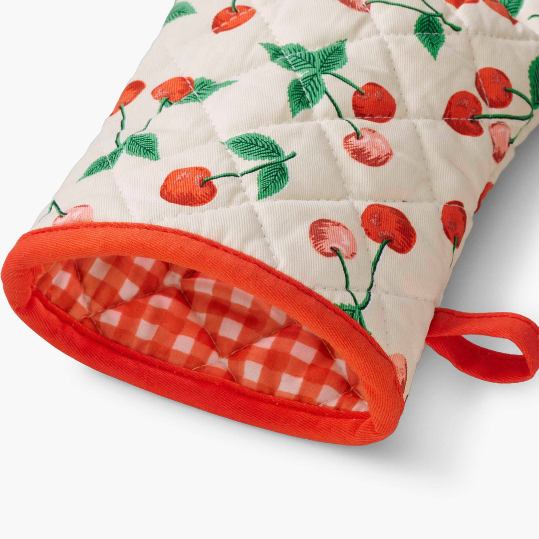 Cherries Oven Mitt Rifle Paper Co. Cherries Oven Mitt Bonjour Fete - Party Supplies