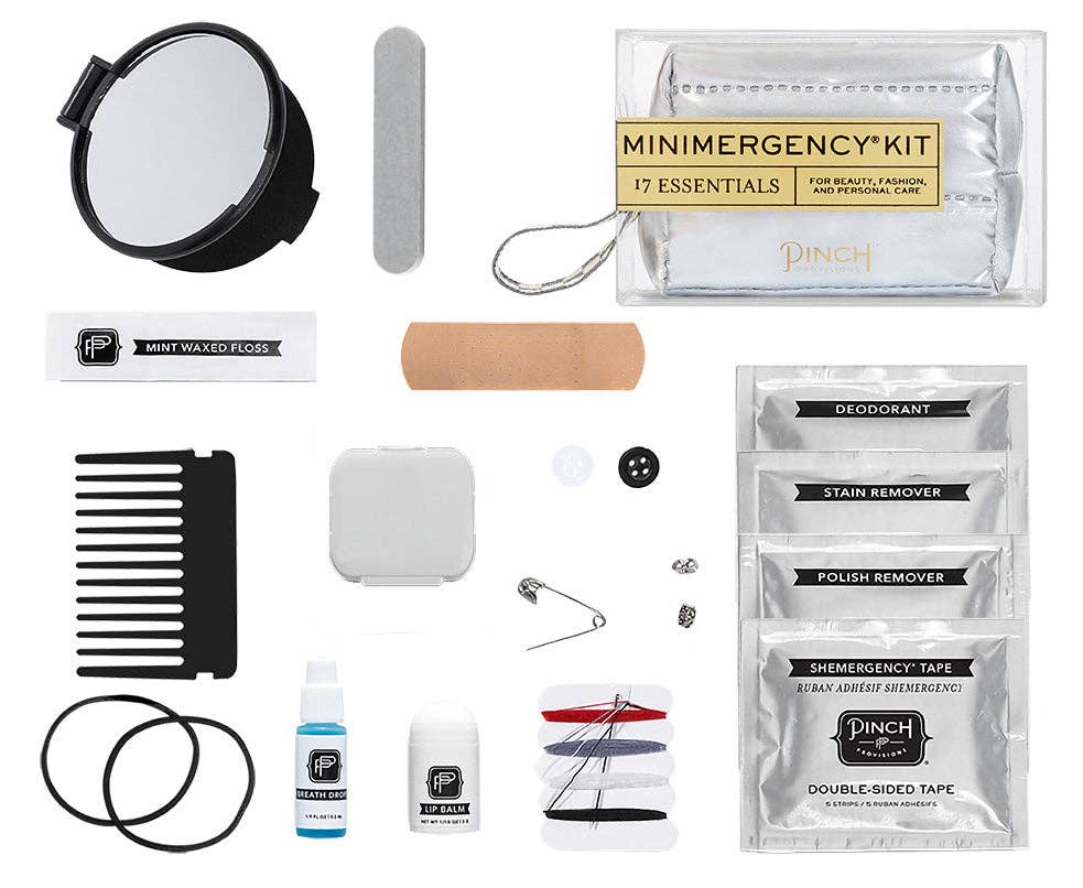 WHITE PUFFER MINI EMERGENCY KIT Pinch Provisions Stocking Stuffers & Holiday Party FavorsA Bonjour Fete - Party Supplies