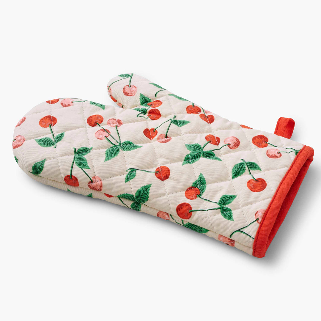 Cherries Oven Mitt Rifle Paper Co. Cherries Oven Mitt Bonjour Fete - Party Supplies