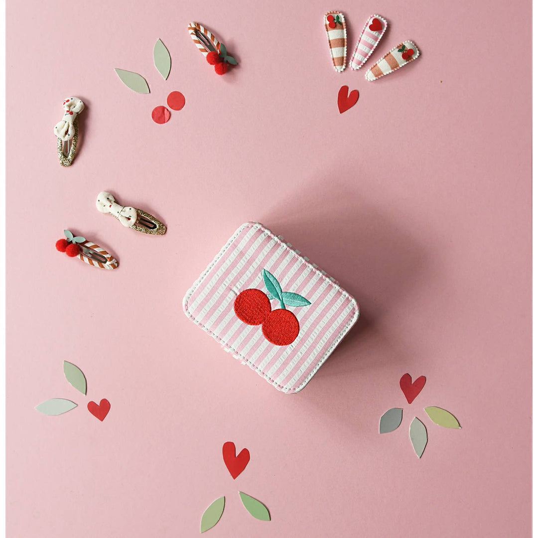 Stripy Cherry Jewellery Box Rockahula Kids Stripy Cherry Jewellery Box Bonjour Fete - Party Supplies