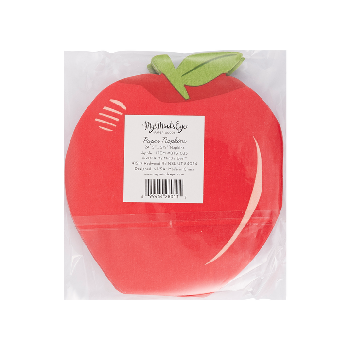 Apple Shaped Napkins Bonjour Fete Party Supplies Back To School