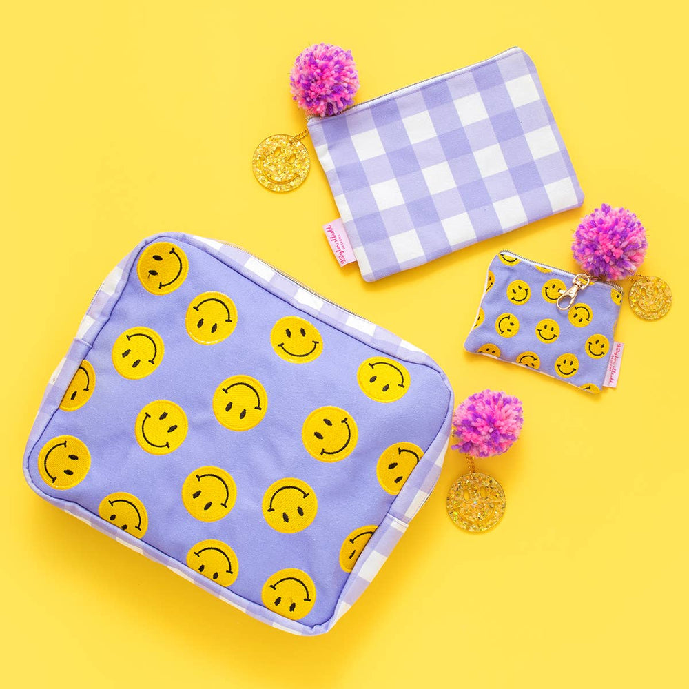 MIni Smiley Cardholder Keychain Pouch Bonjour Fete Party Supplies Gifts For Girls