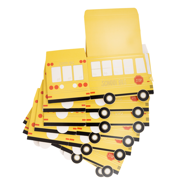 School Bus Treat Boxes Bonjour Fete Party Supplies Back To School