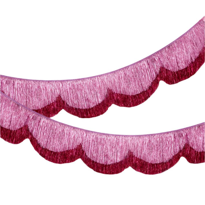 Tickled Pink Fringe - scalloped banner, purple xo, Fetti Tickled Pink Fringe - scalloped banner, purple Bonjour Fete - Party Supplies