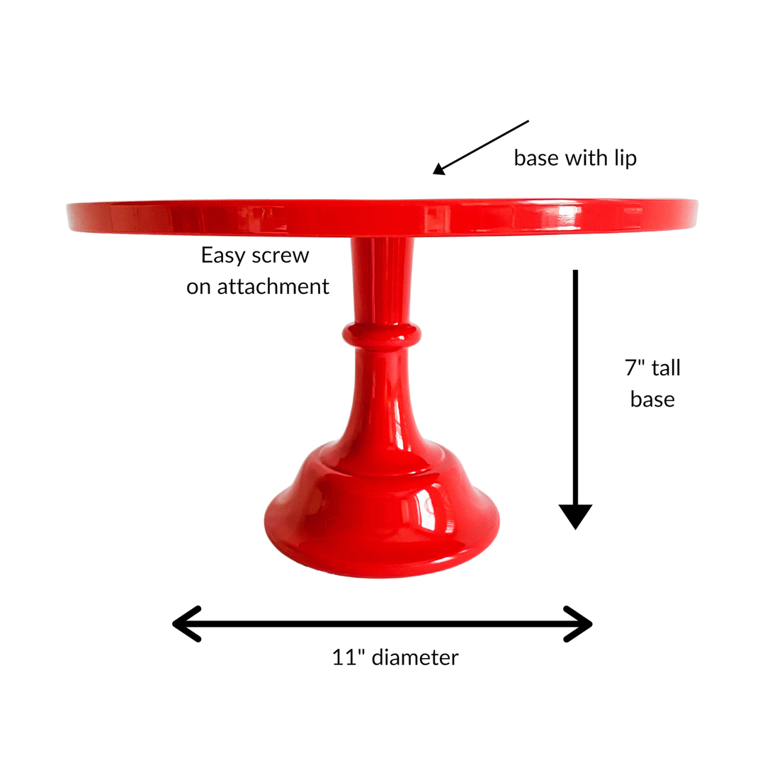 Red Melamine Cake Stand Bonjour Fete Party Supplies Valentine's Day Baking