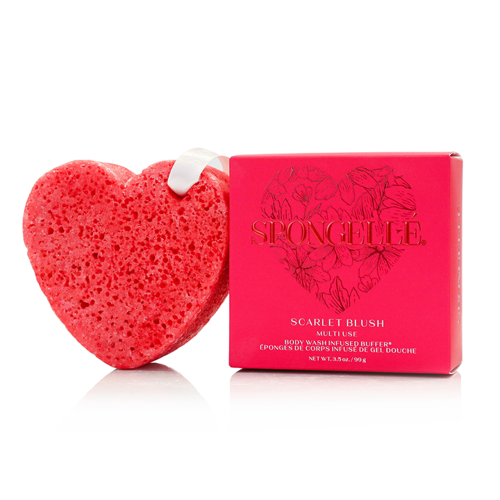 Scarlet Blush Valentine's Day Heart Buffer Spongellé Scarlet Blush Valentine's Day Heart Buffer Bonjour Fete - Party Supplies