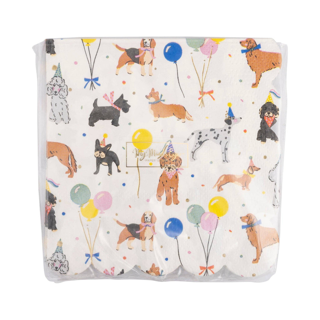 PET1138 - Dog Party Cocktail Napkin My Mind’s Eye PET1138 - Dog Party Cocktail Napkin Bonjour Fete - Party Supplies