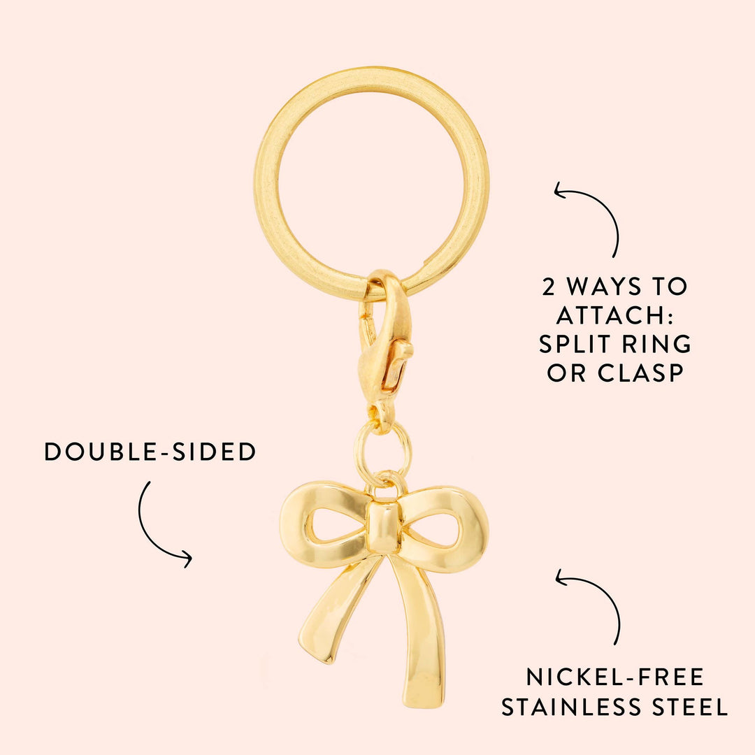 Gold Bow Collar Charm The Foggy Dog Gold Bow Collar Charm Bonjour Fete - Party Supplies