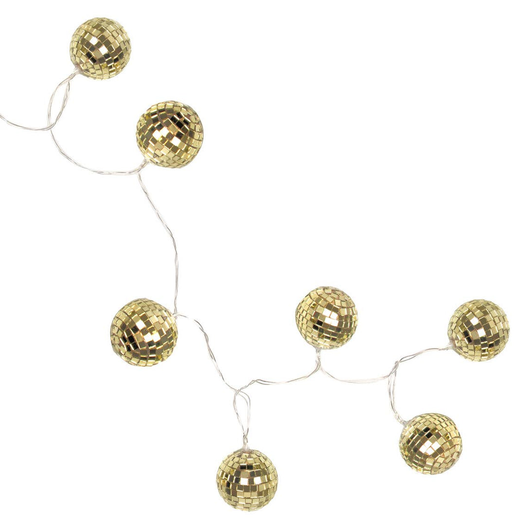 Gold Disco Ball String Lights Bonjour Fete Party Supplies New Year's Eve Party Supplies