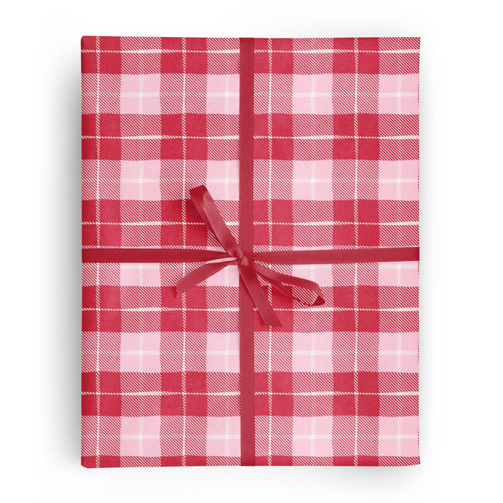 PINK & RED PLAID WRAPPING PAPER Vivie and Ash Gift Wrapping PINK & RED PLAID WRAPPING PAPER Bonjour Fete - Party Supplies