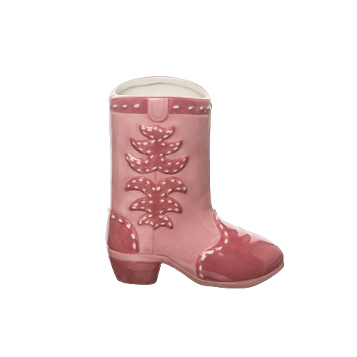 Ceramic Pink Boot Vase: Pink / 100% Dolomite Totalee Gift Ceramic Pink Boot Vase: Pink / 100% Dolomite Bonjour Fete - Party Supplies